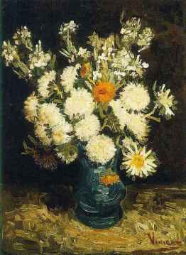 Vangough Flowers in a blue  vase