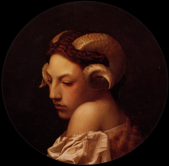 Study of a woman with ram horns, Jean-Léon Gérôme